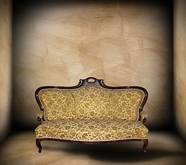Image showing beautiful sofa in minimalist backdrop