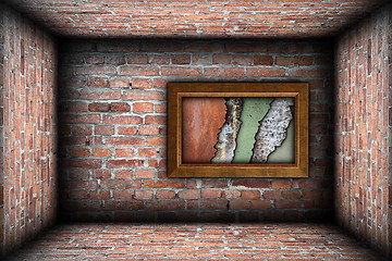 Image showing painting frame with weathered textures