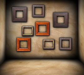Image showing frames on empty room