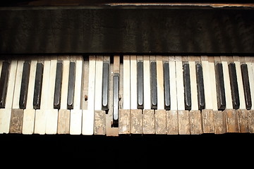 Image showing old piano detail