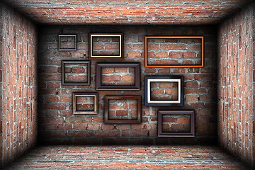 Image showing collection of frames in abstract backdrop