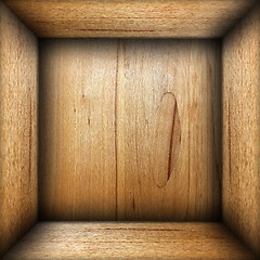 Image showing abstract interior of plywood box