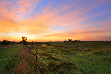 Image showing Sunrise in the country