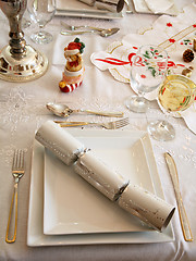 Image showing Xmas place setting