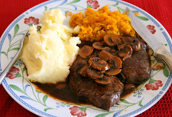 Image showing Rump steak meal