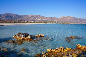 Image showing Rocky outcrops at Elafonisos beach