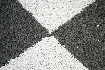 Image showing Black and white, texture of gravel