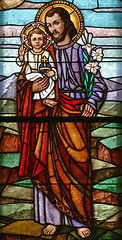 Image showing Saint Joseph holding baby Jesus