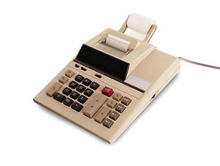 Image showing Old calculator for doing office related work