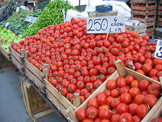 Image showing Tomatoes for sale