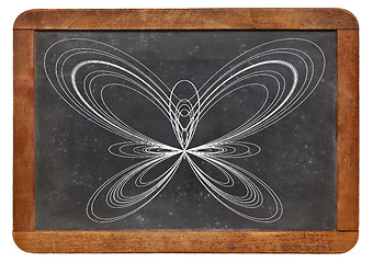 Image showing butterfly curve on blackboard