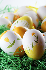 Image showing Painted easter eggs 