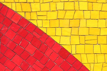 Image showing Red and yellow mosaics