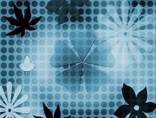 Image showing Flowers & Leafs - background