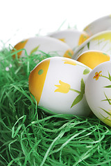 Image showing Painted easter eggs 