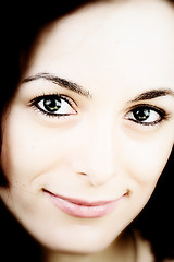 Image showing Woman with green eyes