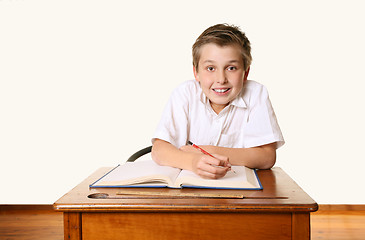 Image showing Eager school student