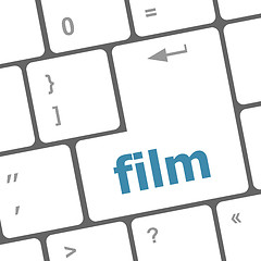 Image showing film button on computer pc keyboard key
