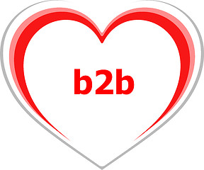 Image showing internet concept, b2b word on love heart