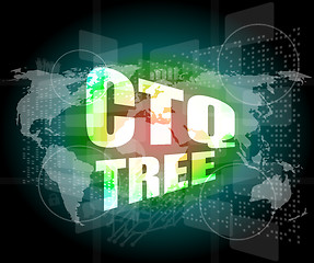 Image showing ctq tree word on digital touch screen