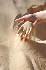 Image showing Sand in the hand