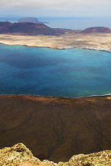 Image showing harbor rock stone sk u n graciosa miramar del rio