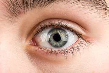 Image showing teenager eye macro