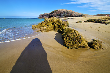 Image showing  coastline  in lanzarote  spain sky cloud b 