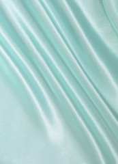 Image showing Smooth elegant blue silk as background 