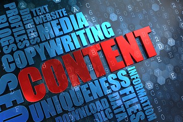 Image showing Content - Wordcloud Concept.