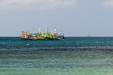 Image showing Thai fishing boats