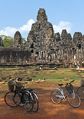 Image showing The Bayon (Prasat Bayon) temple at Angkor in Cambodia