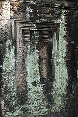 Image showing Detail of window, Preah Khan, Cambodia