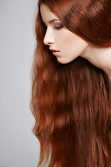 Image showing Closeup of beautiful red headed woman