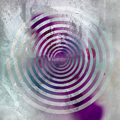 Image showing spiral on textured mixed media