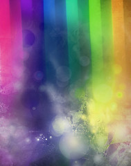 Image showing lights on abstract rainbow texture