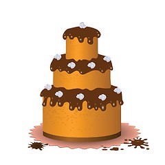 Image showing Sweet chocolate cake