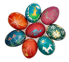 Image showing Isolated Easter eggs