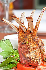 Image showing roasted lamb rib