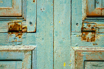 Image showing  colorated dow door in lanzarote spain 