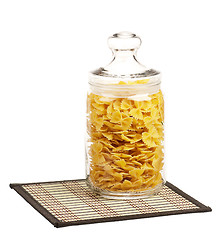 Image showing Pasta in glass pot