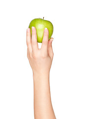 Image showing Hand with apple