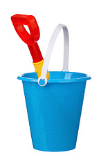 Image showing Toy bucket and spade