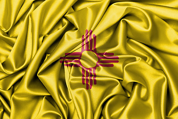 Image showing Satin flag, three dimensional render