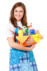 Image showing Young housewife