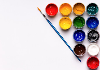 Image showing Gouache paints