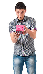 Image showing Man with gift box