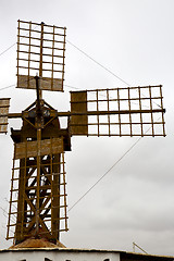 Image showing hole windmills  isle of lanzarote  