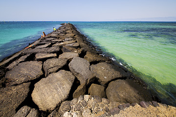 Image showing windsurf  sky   arrecife teguise lanzarote 