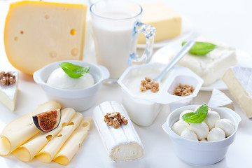 Image showing Assortment of different dairy products